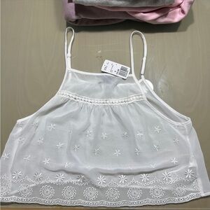 Sheer cropped camisole